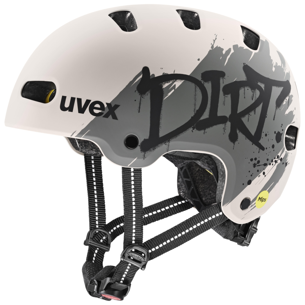 uvex kid 4 style MIPS dirt warm grey matt 55-58 cm